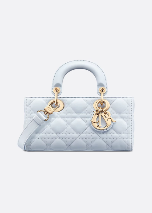 Small Lady D-Joy Bag Powder Pink Cannage