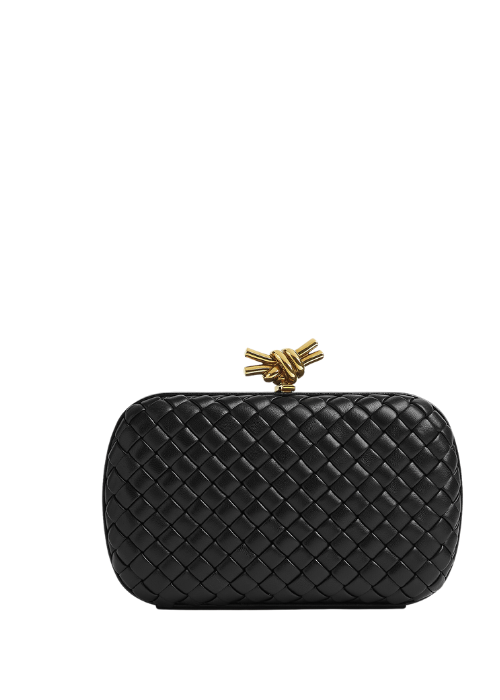 Knot Python Leather Minaudiere Clutch