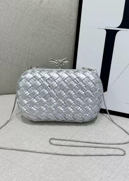 Knot Python Leather Minaudiere Clutch