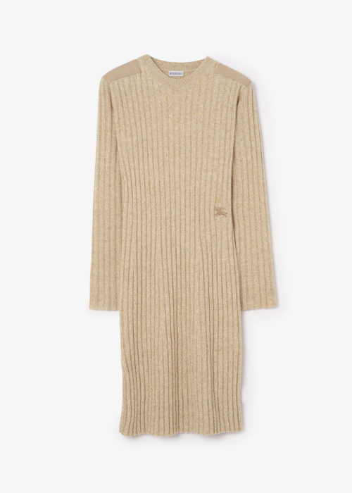 Wool Cashmere Dress in Hamper beige