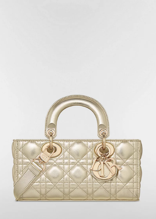 Medium Lady D-Joy Bag Powder Pink Cannage