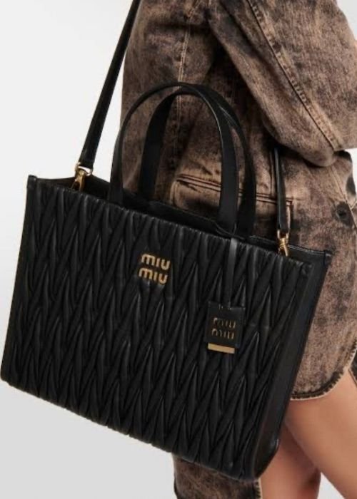 Miu Miu Matelassé Nappa Leather Tote Bag