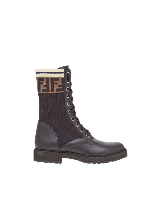 Rockoko Black Leather Biker Boots