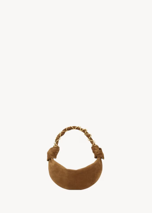 AMALIA mini hobo in suede in Brown 