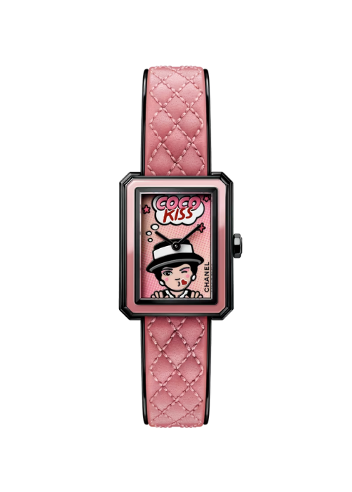 BOY·FRIEND BLUSH WATCH - Steel & Calfskin - H10281 