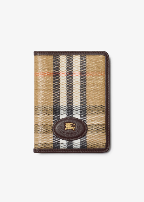 Burberry Canvas Highlands Passport Holder. 
