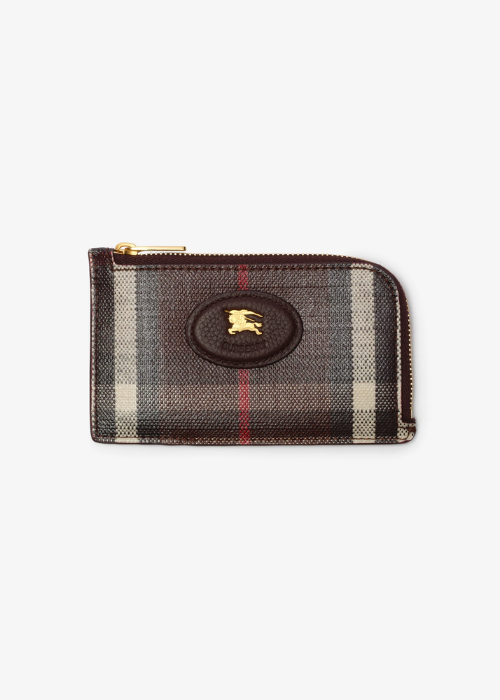  Burberry Highlands check zip card case