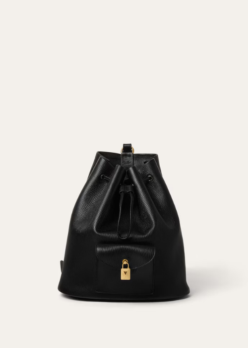Extra Drawstring backpack L27 Lambskin Black