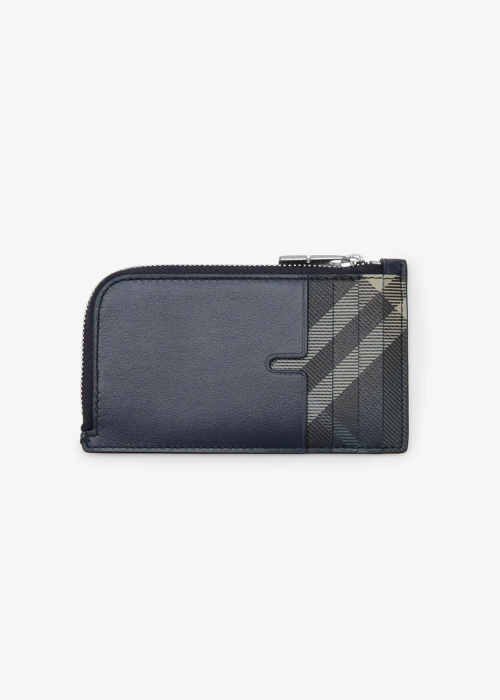 Pop Check Zip Card Case? in Midnight blue - Men | Burberry ...