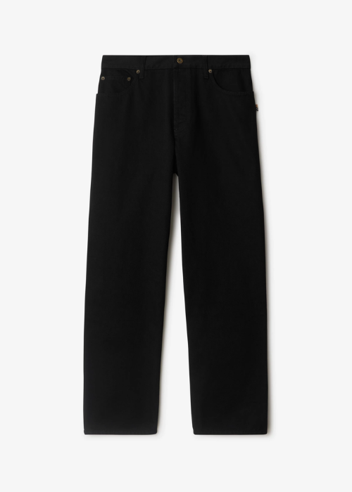Loose Jeans in Black - Men, Cotton | Burberry