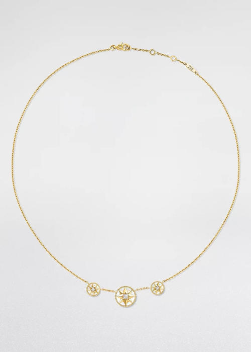 Rose des Vents Necklace Pink Gold, Diamonds 