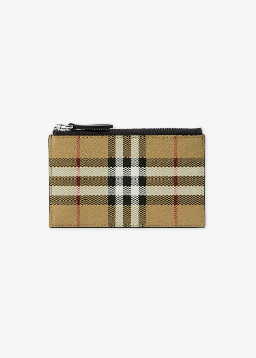 Burberry Check zip card case