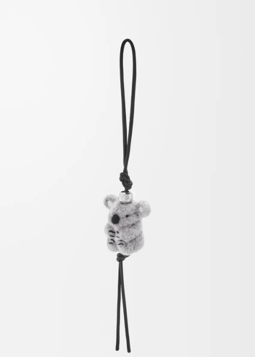 Koala Charm in Felt & Calfskin