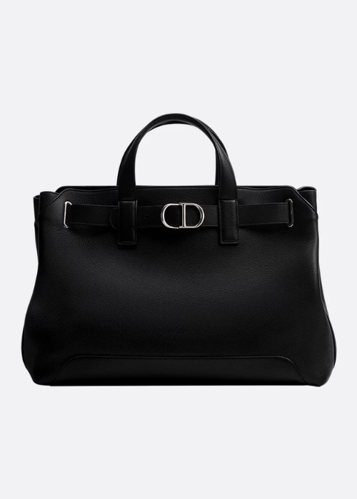 Dior Normandie tote bag in black leather. 