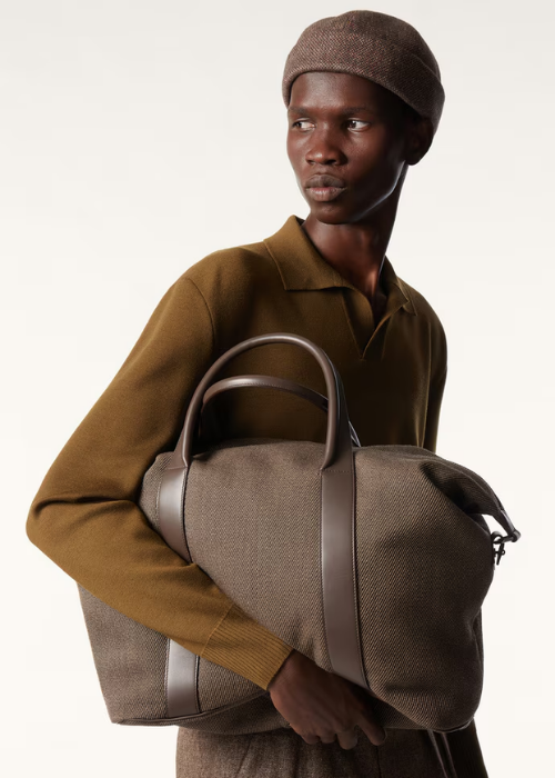 Medium Wind Duffle bag Virgin Wool Mulbrry Tree/Dark ...