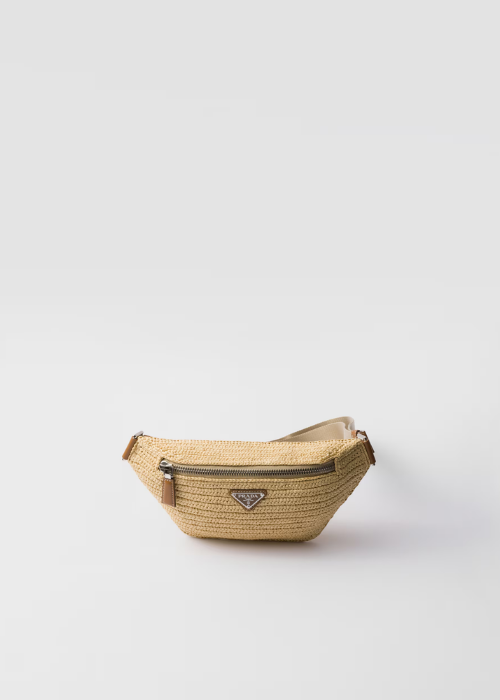 Prada Natural Crochet Belt Bag / Fanny Pack