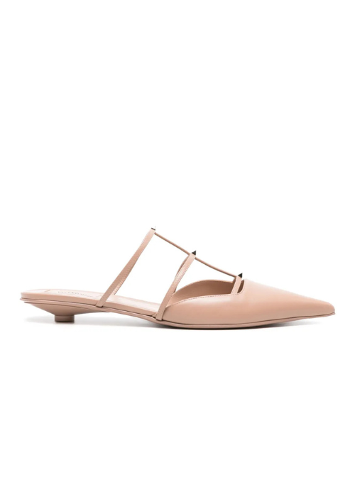 Rockstud Wispy Calfskin Mule 20mm