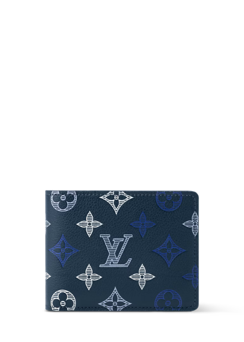 Louis Vuitton Monogram Shadow Multiple Wallet in Navy Blue 