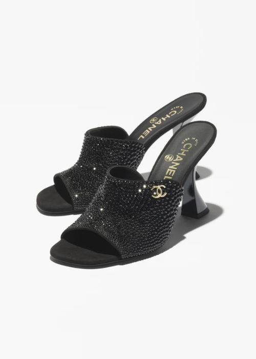 Mules - Diamantés, black — Fashion | CHANEL