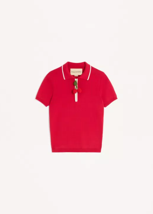 Cotton Top With Cherry for Woman in Paris