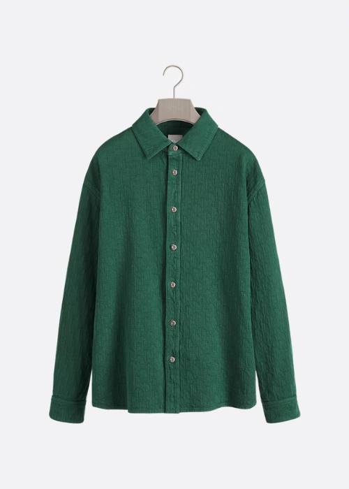 Dior Oblique Shirt Navy Blue Cotton Jacquard | DIOR