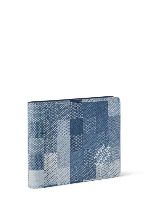 Louis Vuitton Slender Wallet in Blue Indigo Damoflage 