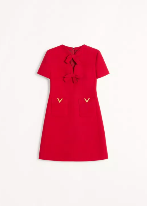 Crepe Couture Short Dress for Woman in Paris