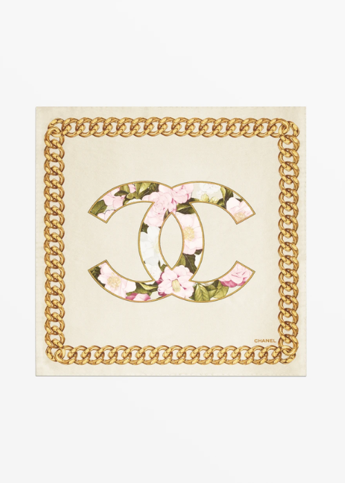 Chanel silk scarf 