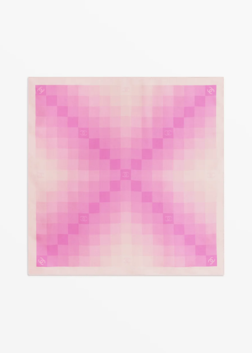 Square scarf - Silk twill, dark pink