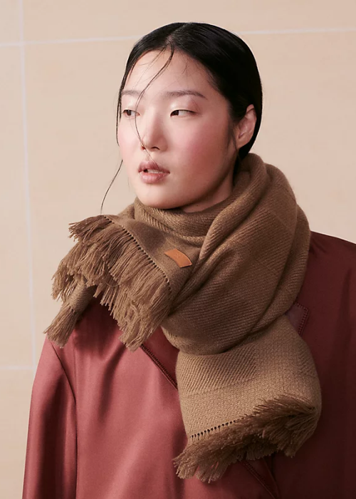 Rayee H stole - Brown | Hermès 