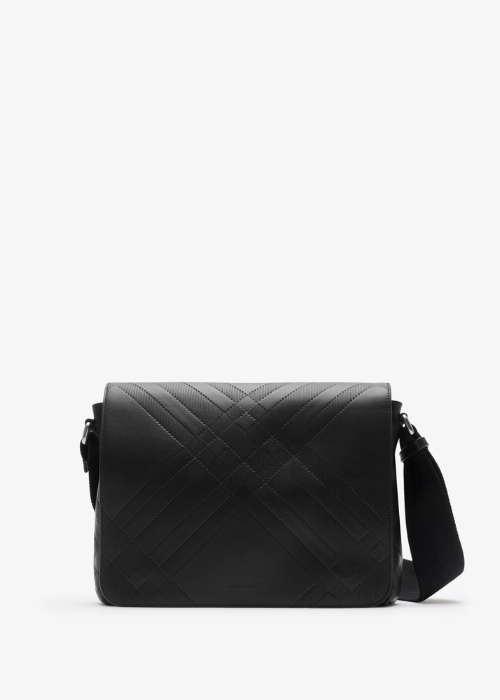  Burberry leather check-embossed