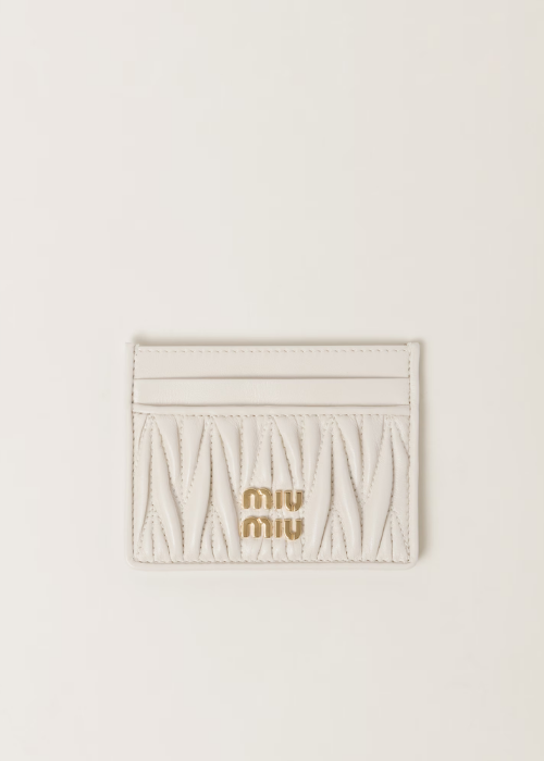 Miu Miu Matelassé Nappa Leather Card Holder 