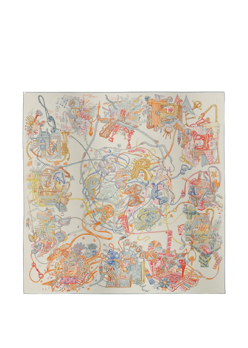 Le Monde d'Hermès shawl 140 - Black