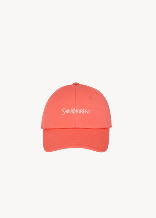 SAINT LAURENT cap in cotton gabardine in Pink