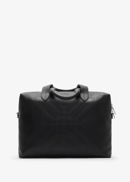 Burberry Check-embossed briefcase