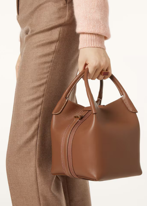 Small Bale bag Smooth Calfskin Mole/Sun Gold