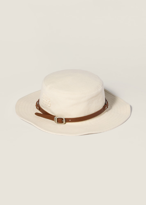 Ecru Drill Hat | Miu Miu
