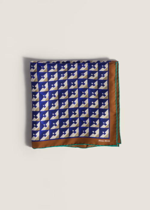 Printed Silk Scarf | Matsuya Ginza