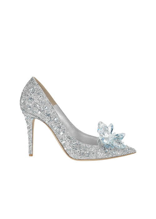 Crystal Covered Pointy Toe Pumps