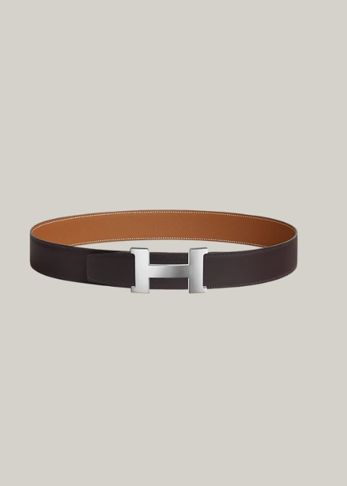 H belt buckle & Reversible leather strap 32 mm