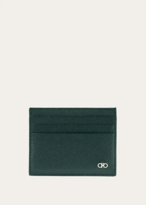 Ferragamo Gancini Card Holder | Green 