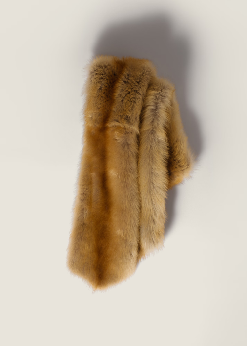 Caramel Shearling Fur Stole | Miu Miu