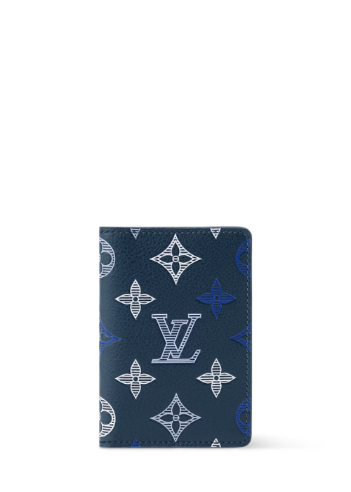 Louis Vuitton Monogram Shadow Pocket Organizer in Navy Blue 