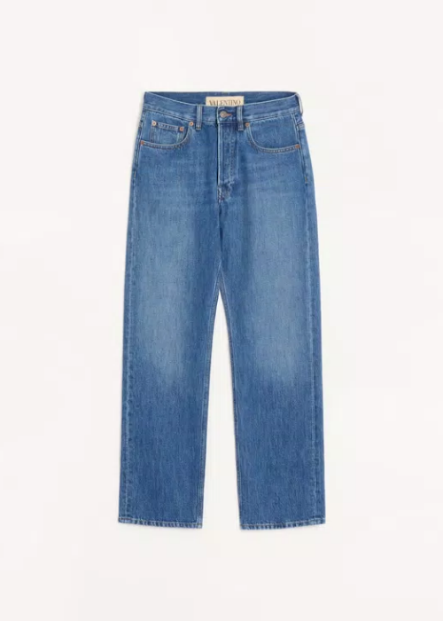 Valentino Denim Trousers for Man in Blue