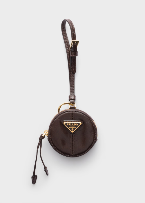 Prada Leather Mini-Pouch in Dark Brown