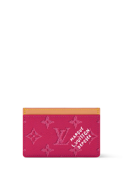 Louis Vuitton Monogram Heritage Card Holder in Rose Pondichéry