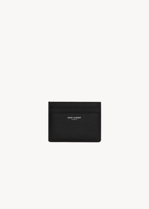 Saint Laurent logo-stamp card holder 