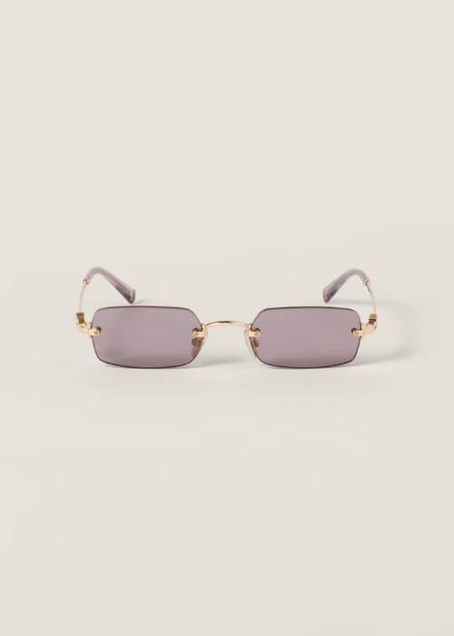Miu Miu Eyewear rectangle-frame Sunglasses | Gold | 
