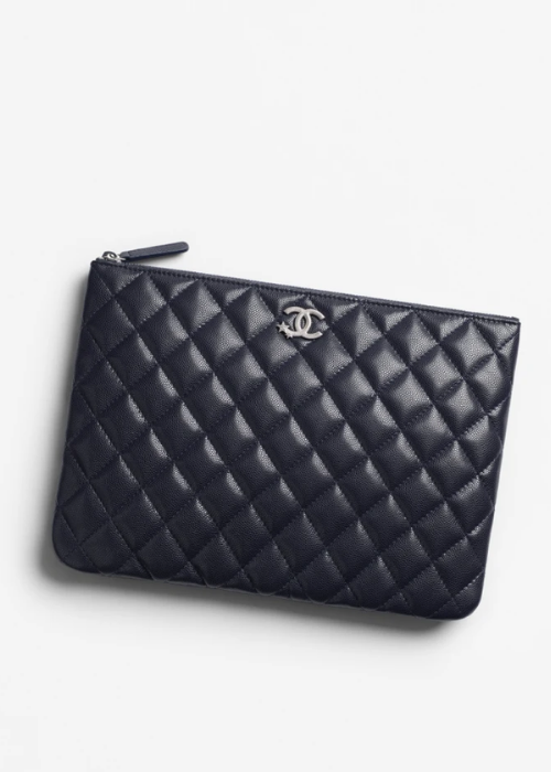 Pouch - Shiny grained calfskin,