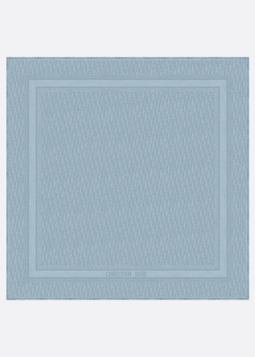 Dior Oblique Shawl Horizon Blue Wool